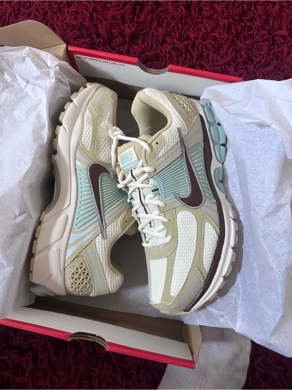 Nike Women's Cream, Mint & Brown Athletic Sneakers